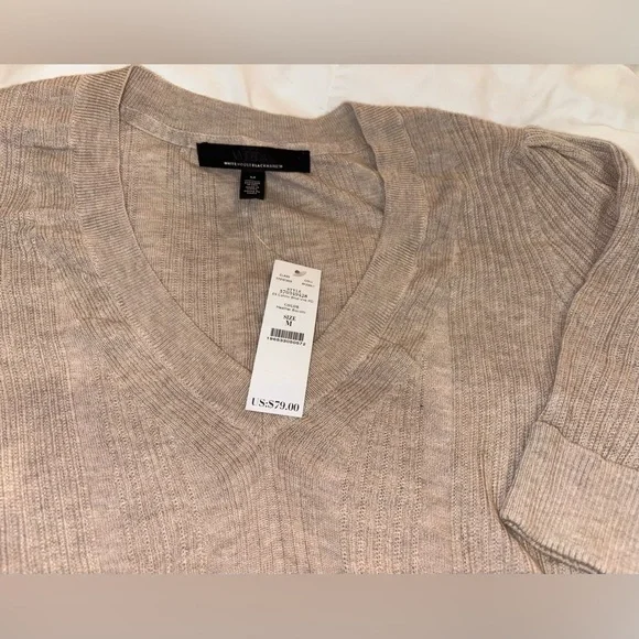 WHBM Beige Knit Sweater - Picture 2 of 3